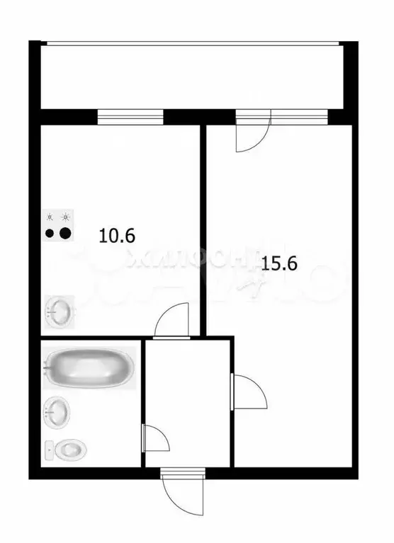 1-к. квартира, 33,4 м, 14/14 эт. - Фото 0