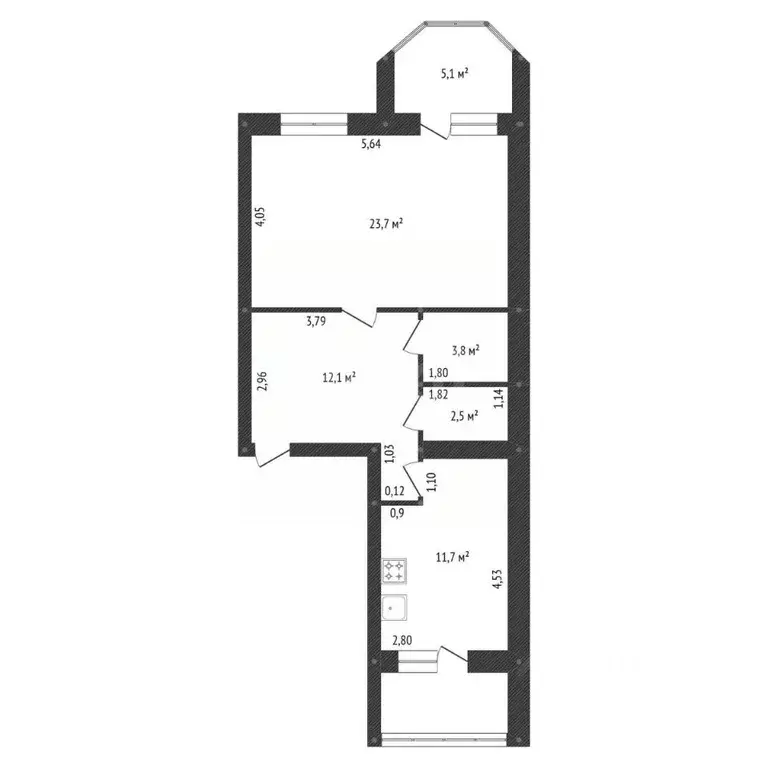 3-к кв. Башкортостан, Уфа ул. Маршала Жукова, 2/6 (105.0 м) - Фото 1