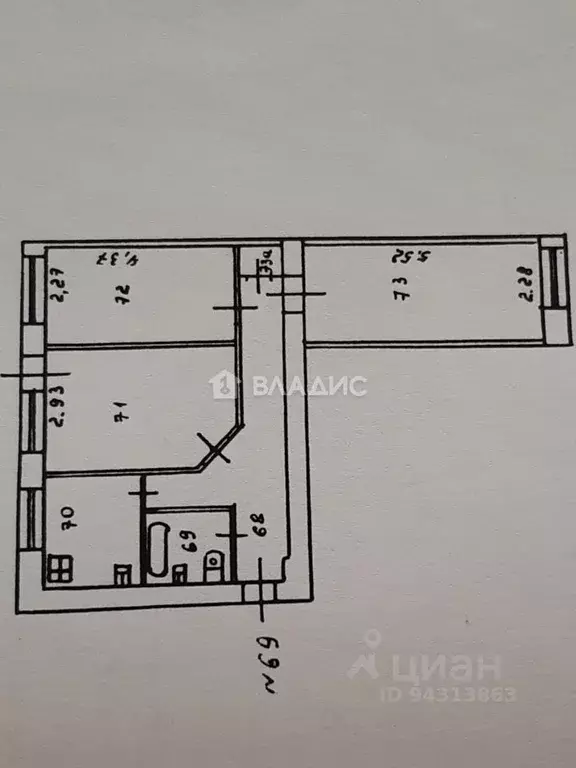 3-к кв. Владимирская область, Гороховец ул. Мира, 25 (54.5 м) - Фото 1