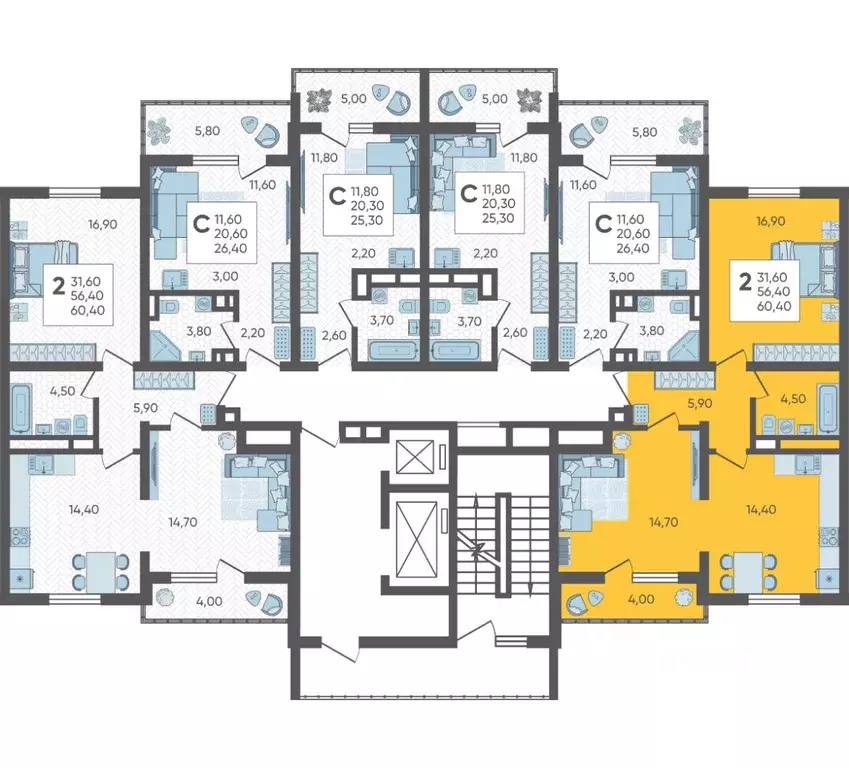 2-к кв. Краснодарский край, Сочи городской округ Горный Квартал жилой ... - Фото 2