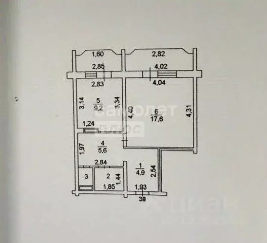 1-к кв. Липецкая область, Липецк ул. Имени А.И. Хорошавина, 23 (41.0 ... - Фото 2