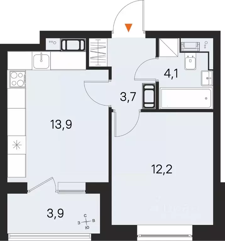 1-к кв. Санкт-Петербург Московское ш., 19к4Е (33.9 м) - Фото 1