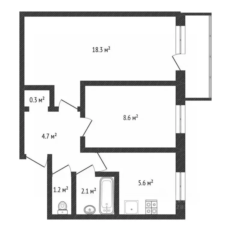 2-к кв. Нижегородская область, Нижний Новгород Щербинки жилрайон, ... - Фото 2