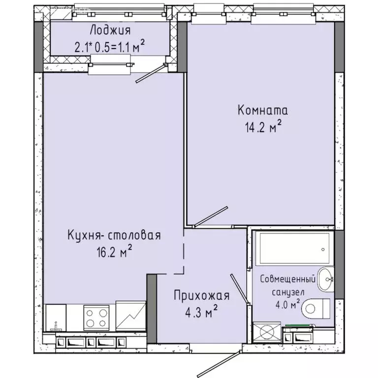 1-комнатная квартира: Ижевск, Карлутский жилой район, 3-й микрорайон, ... - Фото 0