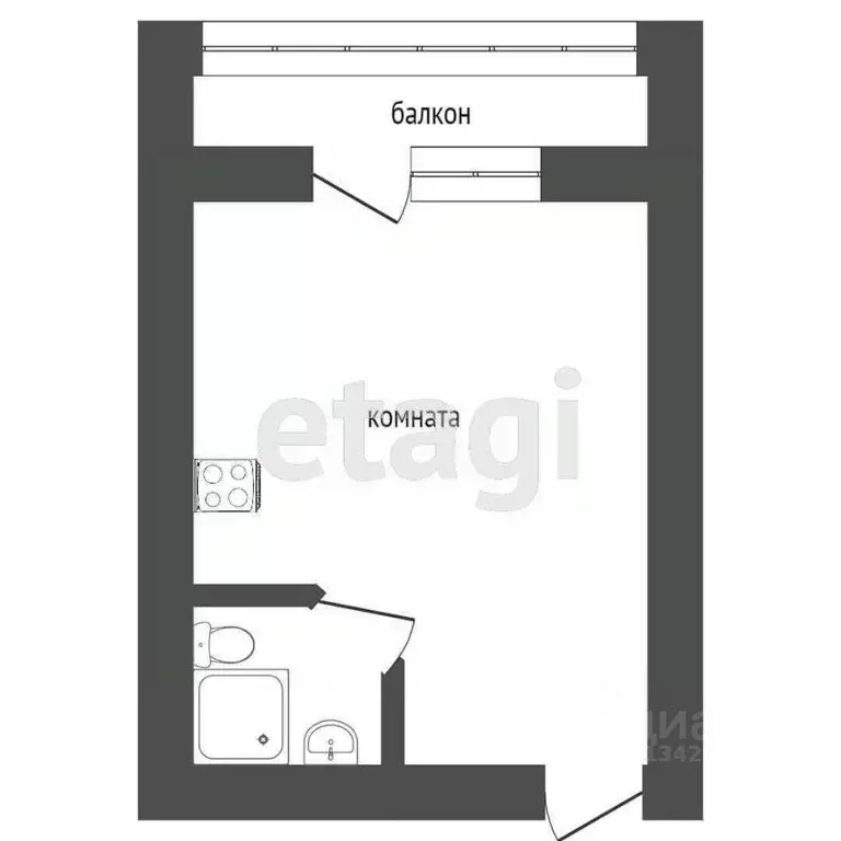 Студия Курганская область, Курган Черемухово мкр, ул. Каштановая, 8А ... - Фото 2