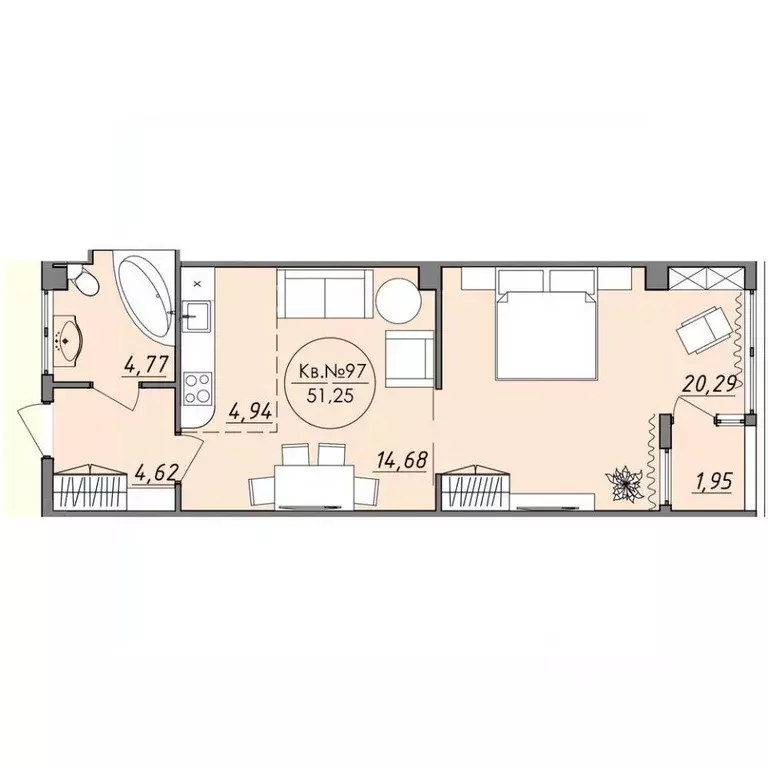 1-к кв. Крым, Ялта муниципальный округ, Восход пгт ул. Наташинская, 2Ж ... - Фото 1