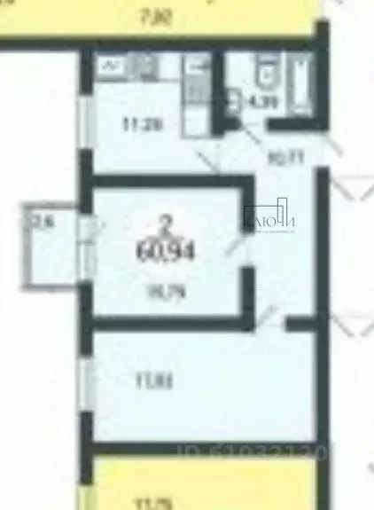 2-к кв. Челябинская область, Магнитогорск ул. Зеленый Лог, 69/1 (60.94 ... - Фото 2