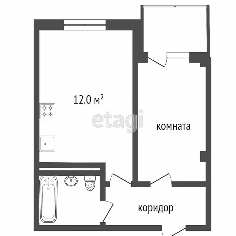 1-комнатная квартира: Сочи, микрорайон Больничный городок, Дагомысский ... - Фото 0