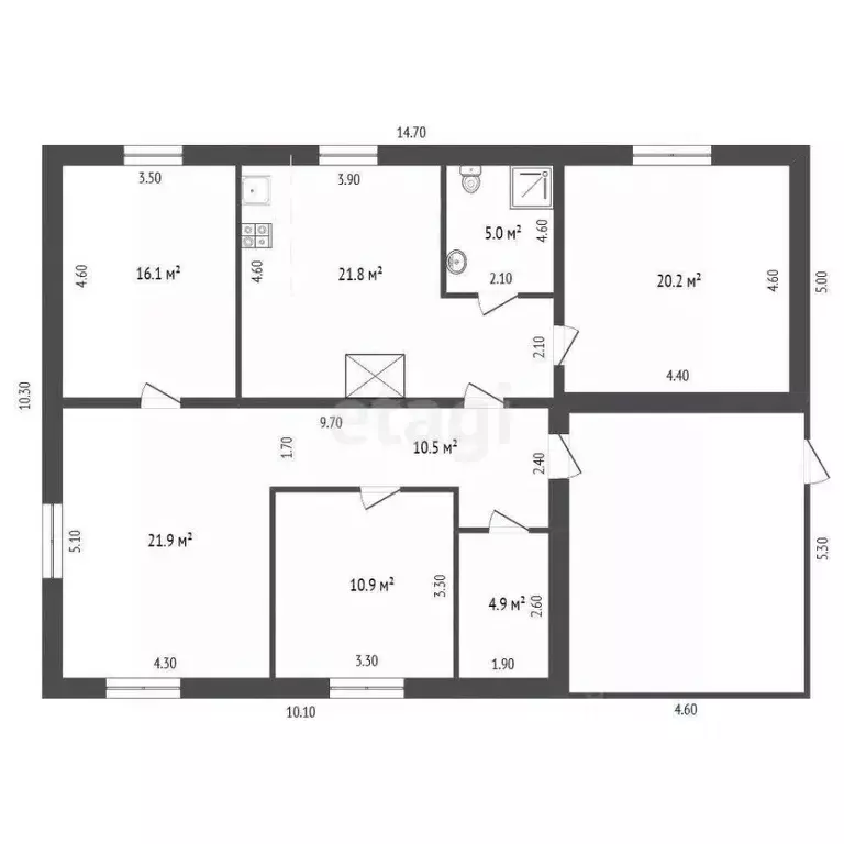 Дом в Пермский край, пос. Куеда ул. Энергетиков, 22 (111 м) - Фото 2