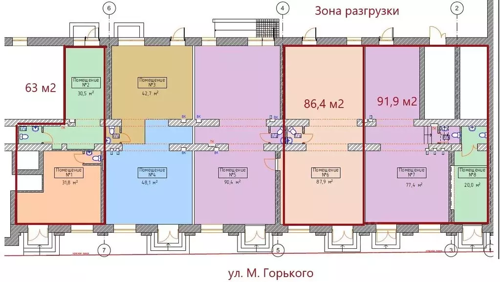 Торговая площадь в Нижегородская область, Нижний Новгород ул. Максима ... - Фото 1