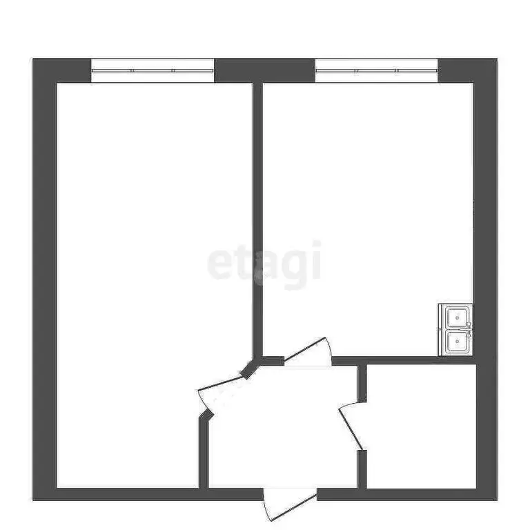 1-комнатная квартира: Нарткала, улица Свердлова, 4 (35.1 м) - Фото 0