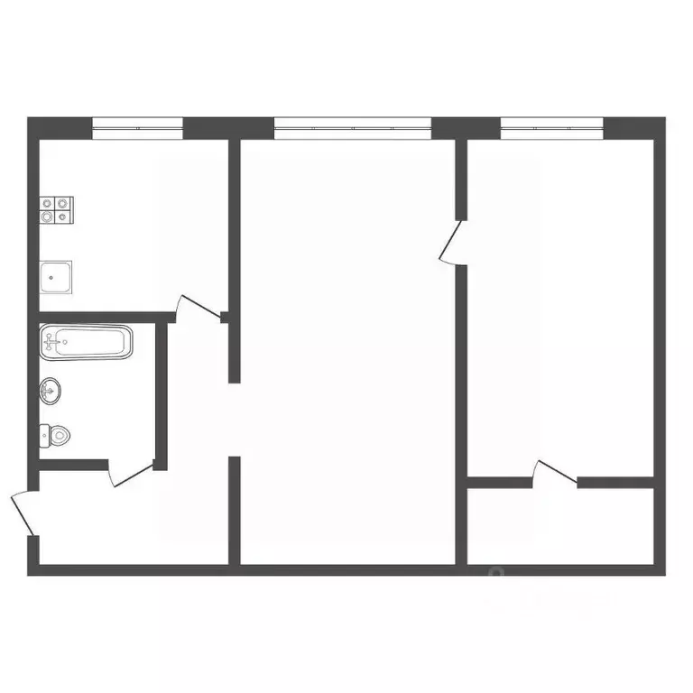 2-к кв. Тульская область, Тула ул. Седова, 31В (45.0 м) - Фото 1