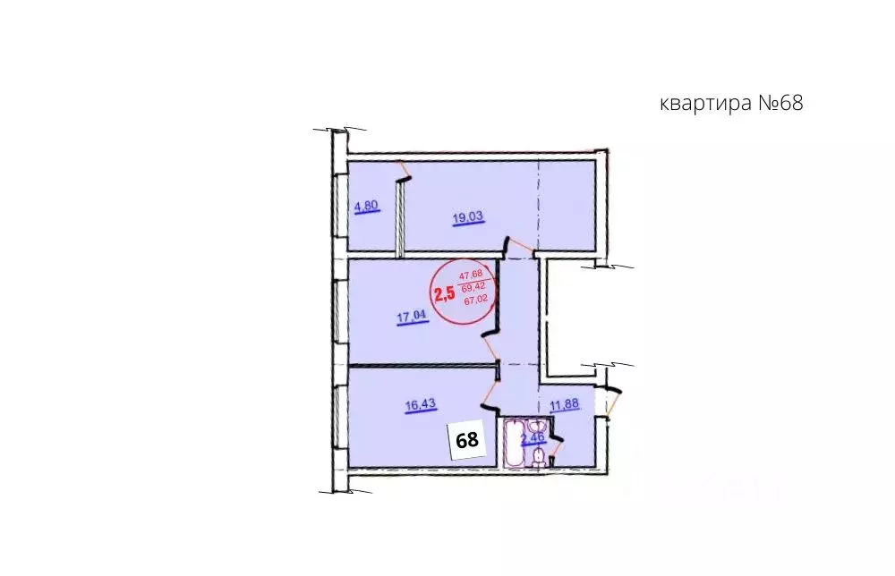 2-к кв. Удмуртия, Ижевск ул. Халтурина, 155 (67.4 м) - Фото 0