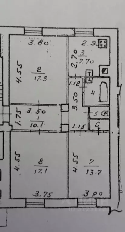 3-к кв. Московская область, Королев ул. Фрунзе, 24 (71.1 м) - Фото 0