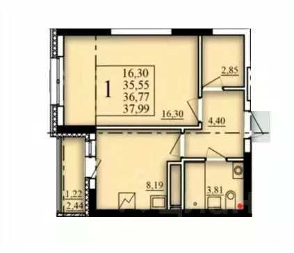 1-к кв. Башкортостан, Уфа Затон-Восточный жилрайон, Паруса жилой ... - Фото 1