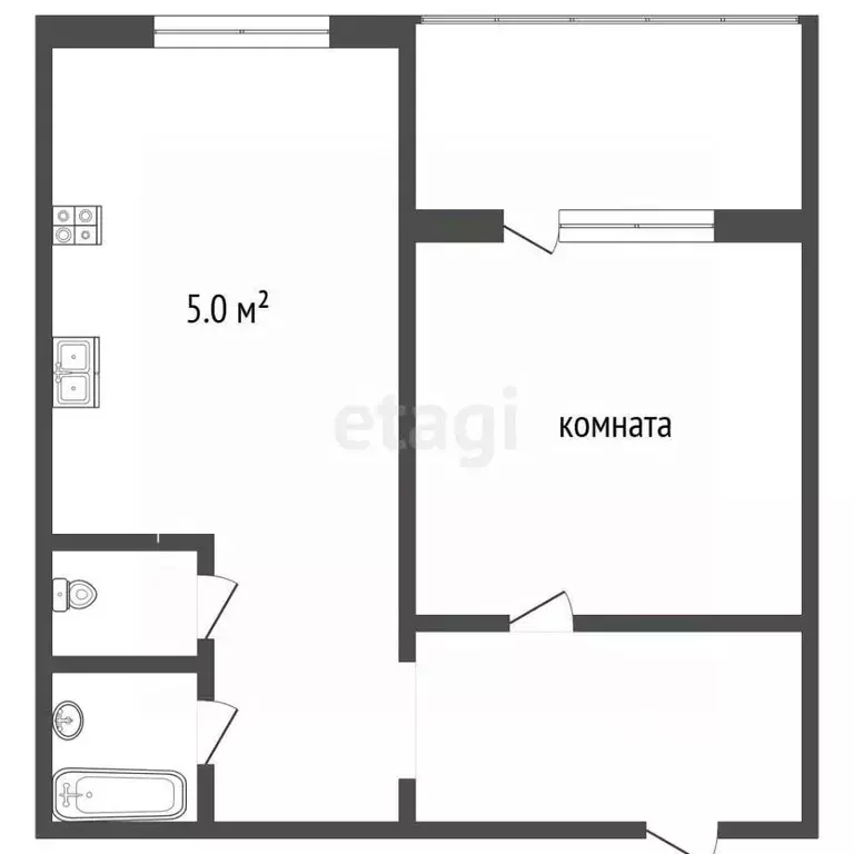 1-к кв. Челябинская область, Челябинск Новороссийская ул., 103 (32.0 ... - Фото 1