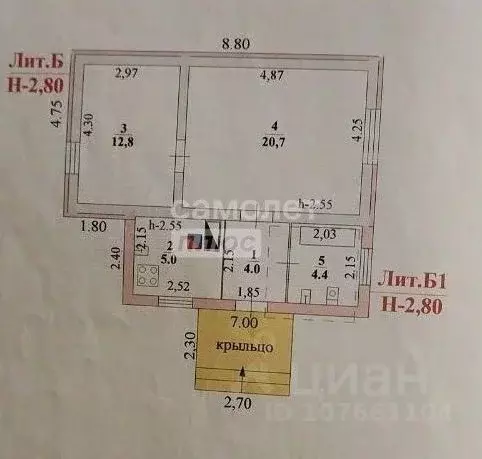 Дом в Липецкая область, Липецк Казинка ж/д_ст, ул. С. Шаумяна, 17 (47 ... - Фото 2