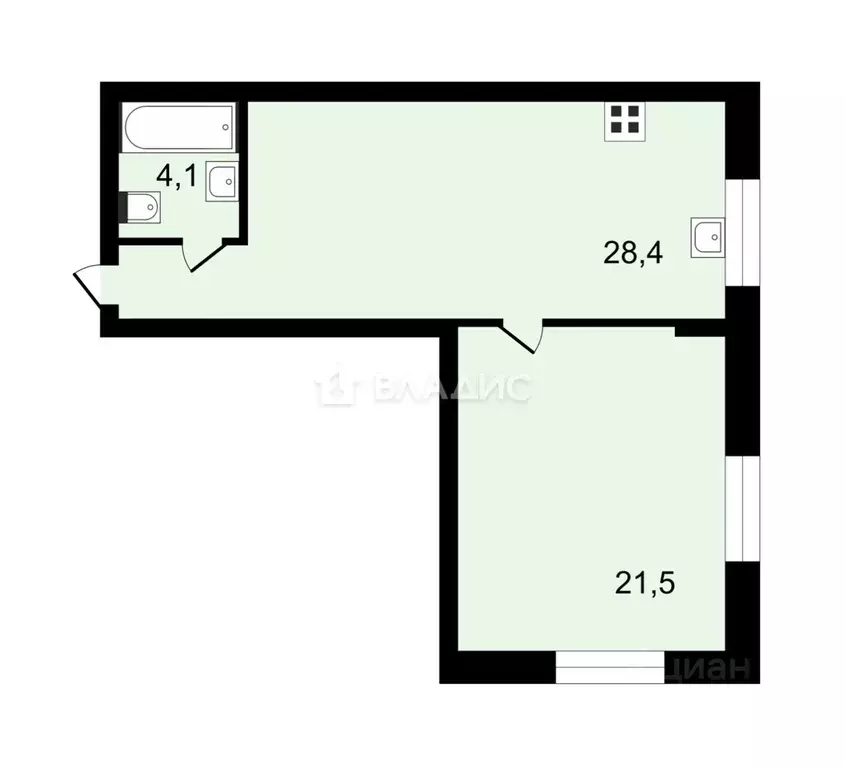 1-к кв. Санкт-Петербург пос. Стрельна, Красносельское ш., 21 (54.0 м) - Фото 1