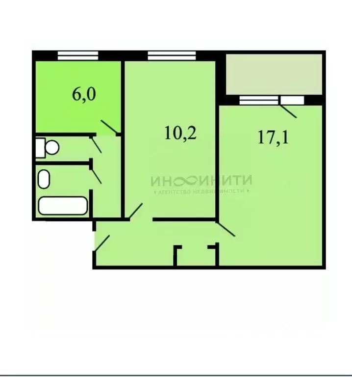 2-к кв. Москва Ореховый бул., 51К2 (42.7 м) - Фото 1