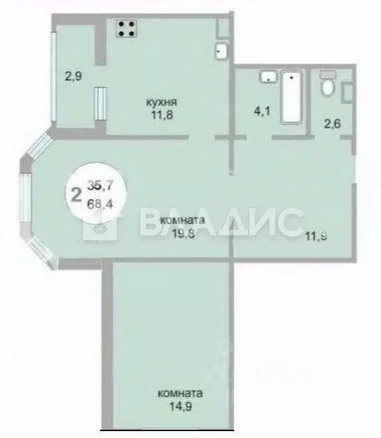 2-к кв. Московская область, Королев Болшево мкр, ул. Маяковского, 18а ... - Фото 1