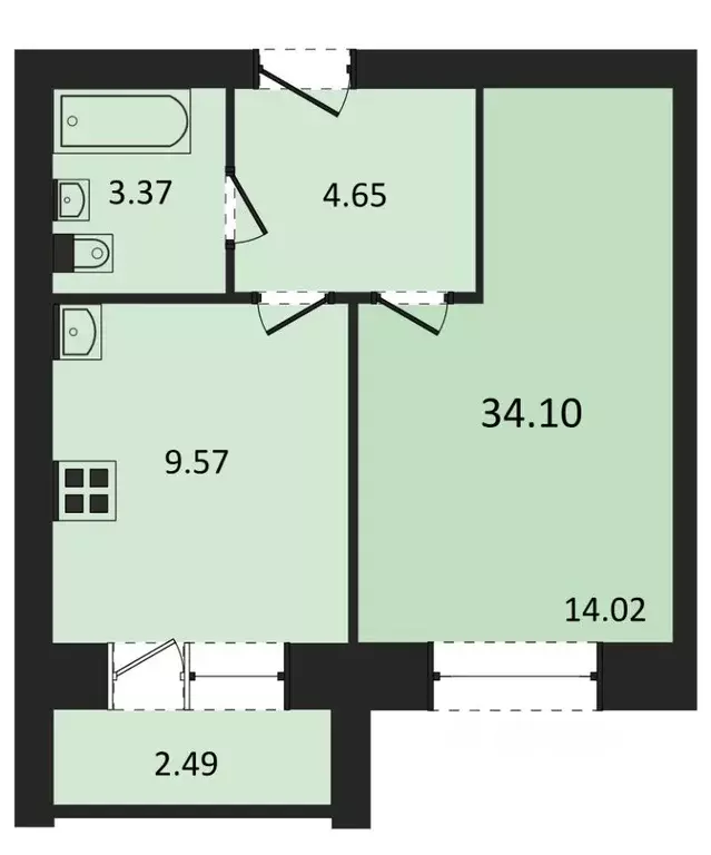 1-к кв. Марий Эл, Медведевский район, Пекшиксолинское с/пос, пос. ... - Фото 0