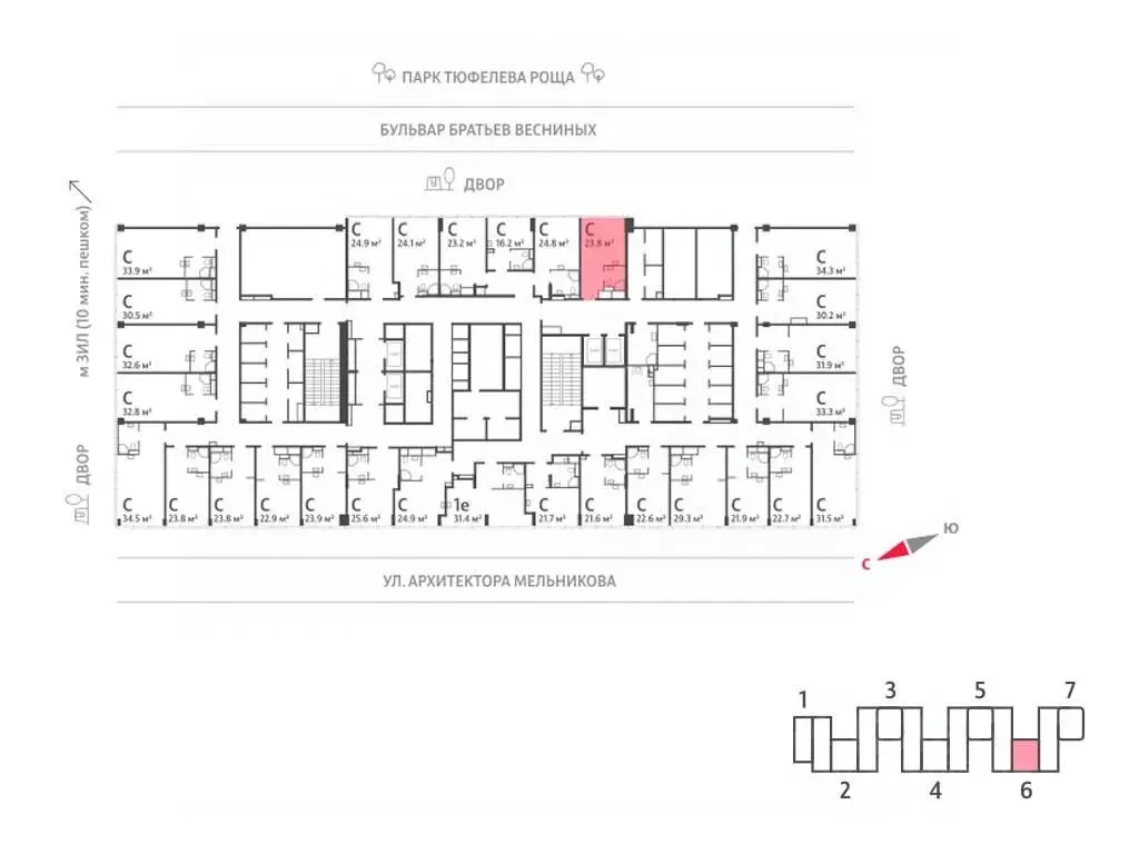 Помещение свободного назначения в Москва Зиларт жилой комплекс, ... - Фото 2