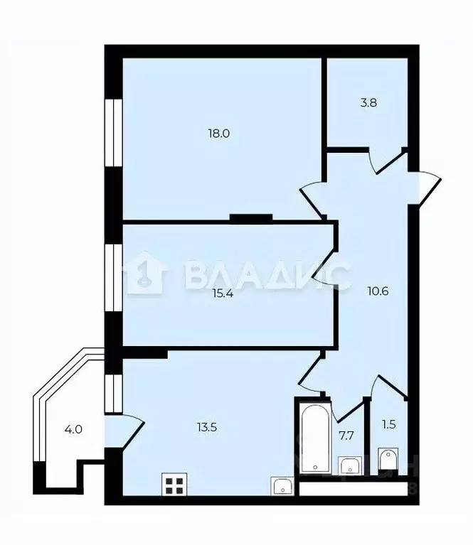 2-к кв. Московская область, Истра Восточный мкр, ул. Имени Героя ... - Фото 2