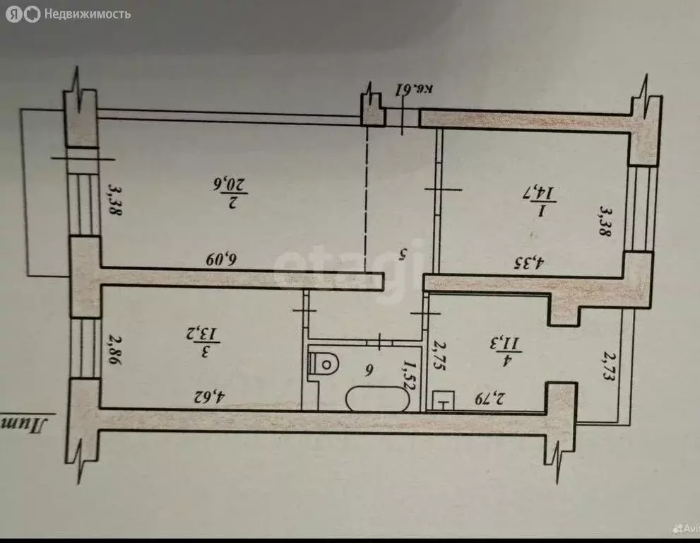 3-комнатная квартира: Ванино, Тихий переулок, 5 (71.4 м) - Фото 1