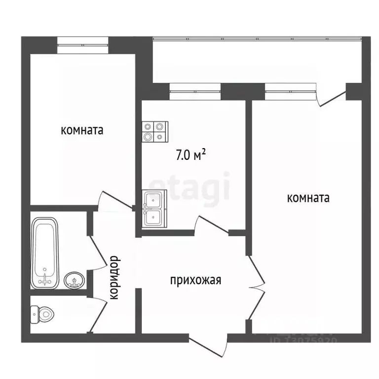 2-к кв. Ярославская область, Рыбинск ул. Моторостроителей, 17 (47.6 м) - Фото 2