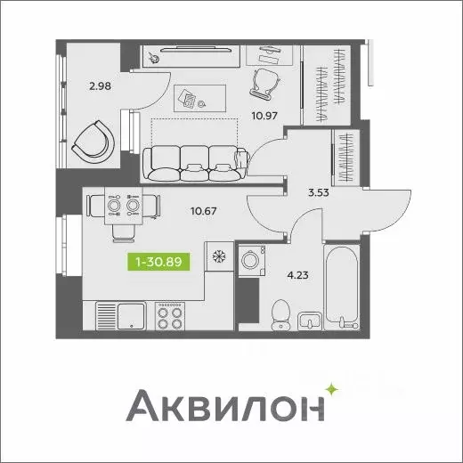 1-к кв. Архангельская область, Архангельск АКвартал жилой комплекс ... - Фото 0