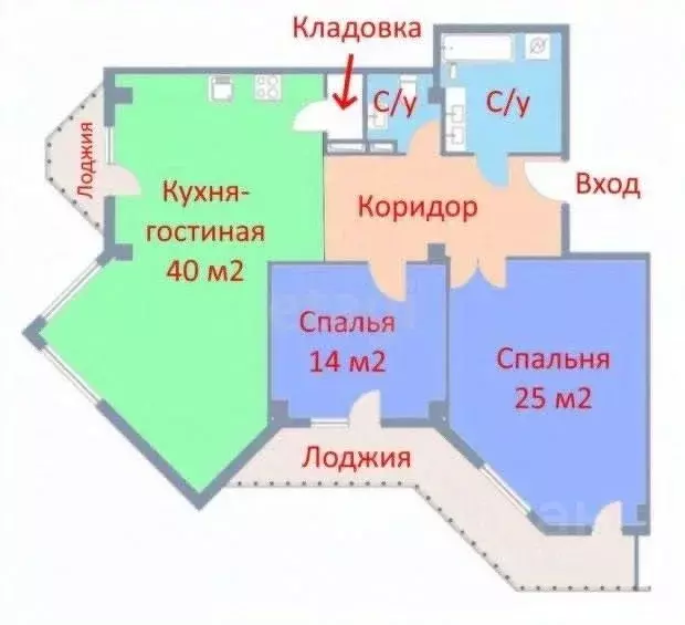 3-к кв. Белгородская область, Белгород ул. Горького, 54В (115.0 м) - Фото 2