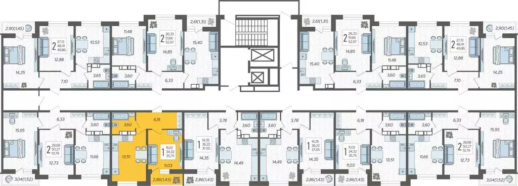 1-комнатная квартира: Краснодар, жилой комплекс Смородина (35.75 м) - Фото 1