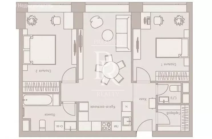 3-комнатная квартира: Москва, Мичуринский проспект, 56 (80 м) - Фото 1