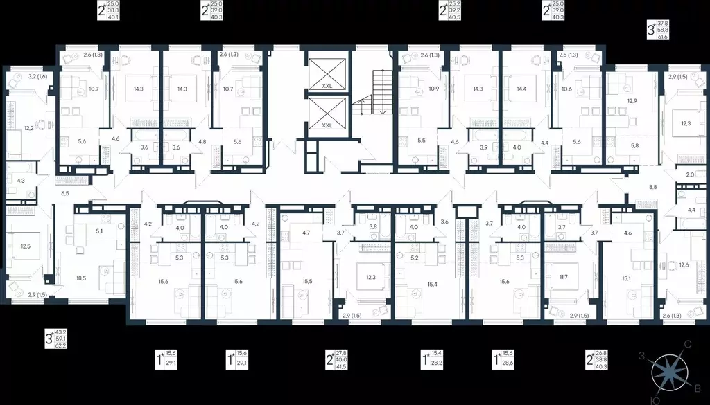 Студия Пермский край, Пермь ул. Космонавта Беляева, 17 (40.3 м) - Фото 1