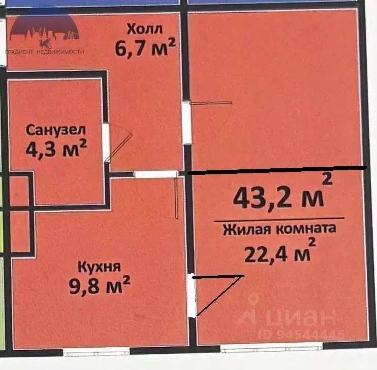 2-к кв. Татарстан, Пестречинский район, Богородское с/пос, д. Куюки, ... - Фото 2