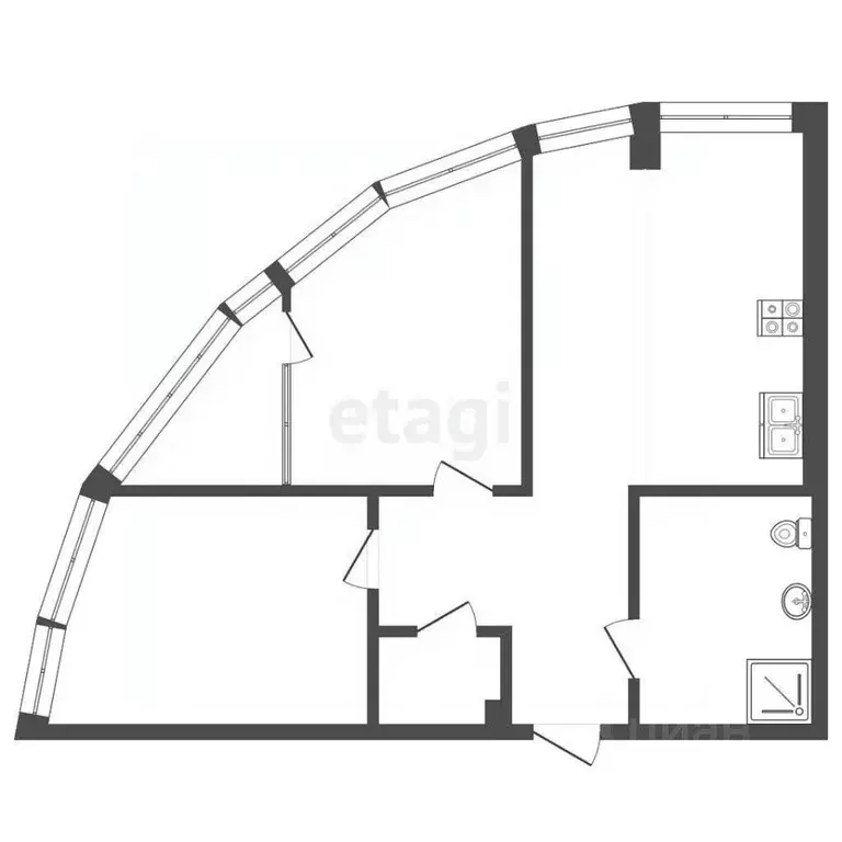 2-к кв. Ростовская область, Ростов-на-Дону Береговая ул., 6 (60.0 м) - Фото 2