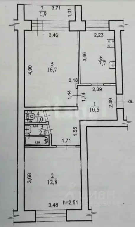 2-к кв. Забайкальский край, Чита Угданская ул., 40 (50.7 м) - Фото 2