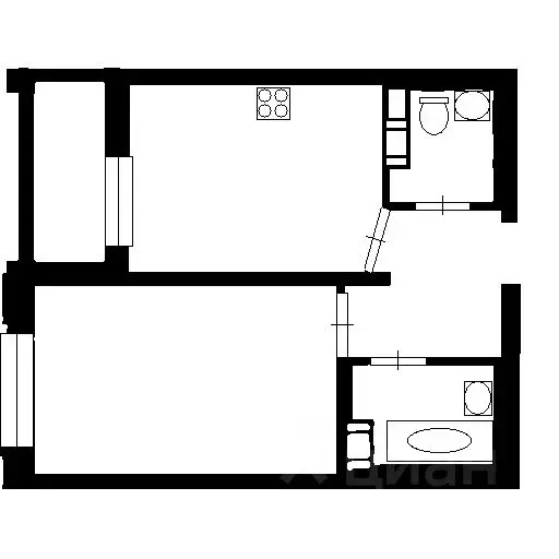 1-к кв. Санкт-Петербург Общественный пер., 5 (41.8 м) - Фото 2