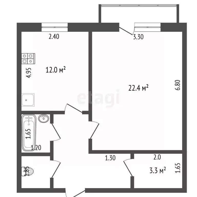 1-к кв. Московская область, Балашиха просп. Ленина, 82к1 (48.1 м) - Фото 1