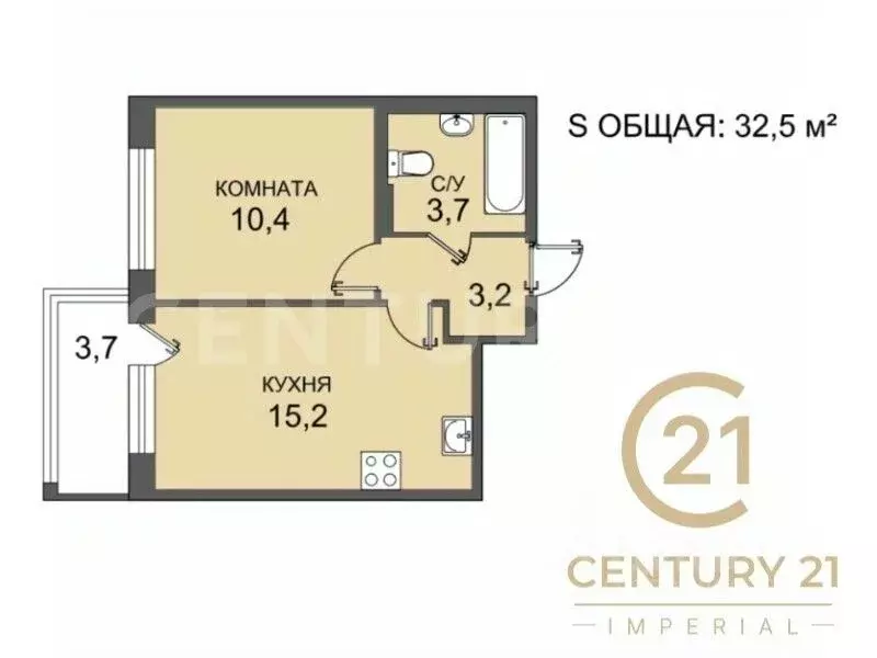 1-к кв. Санкт-Петербург ул. Ивана Куликова, 12 (32.5 м) - Фото 2