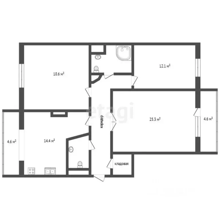 3-к кв. Ямало-Ненецкий АО, Ноябрьск просп. Мира, 8 (65.9 м) - Фото 2