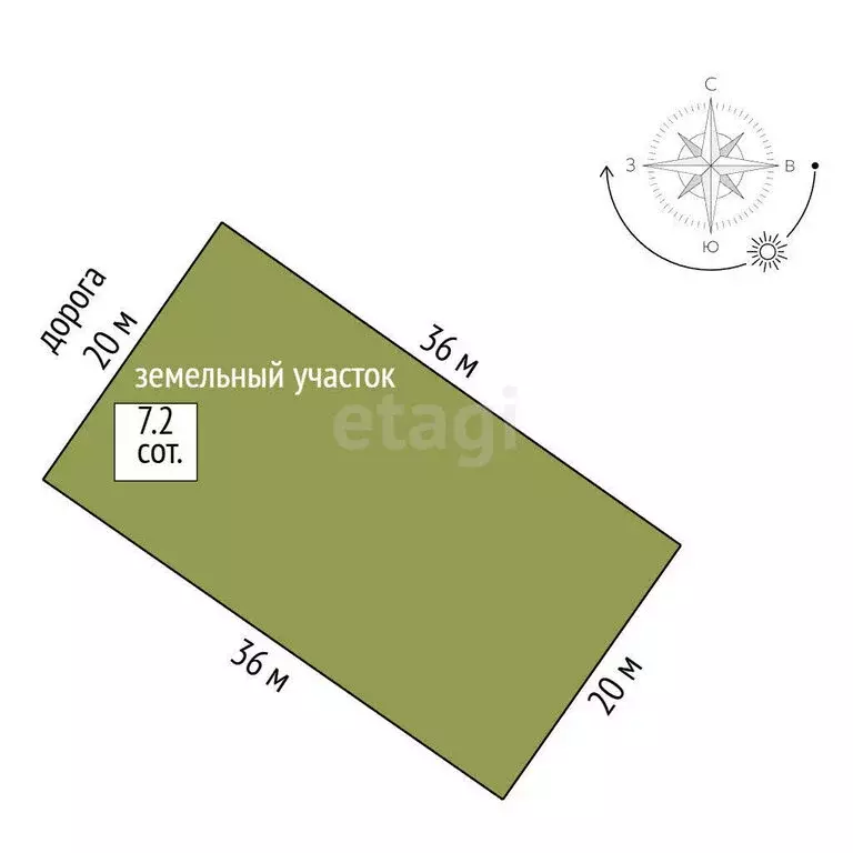 Участок в Кострома, коттеджный посёлок Первый (7.2 м) - Фото 1