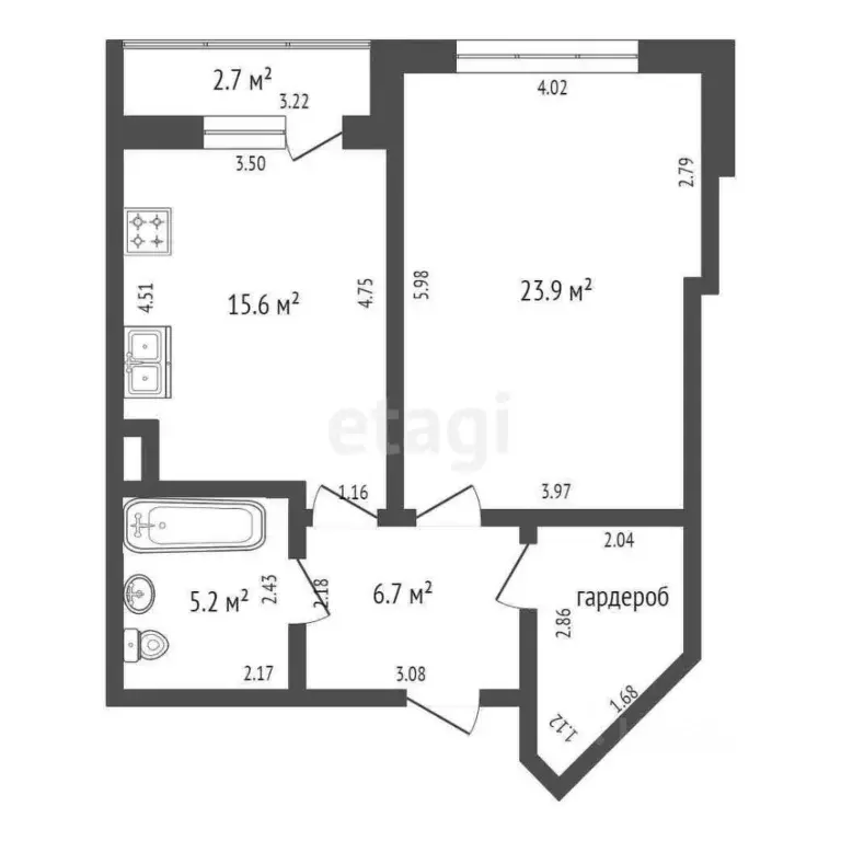 1-к кв. Ханты-Мансийский АО, Ханты-Мансийск ул. Объездная, 8 (57.3 м) - Фото 1