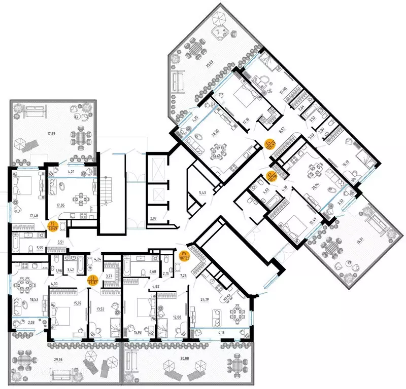 3-комнатная квартира: Рязань, улица Земнухова, 3 (126.43 м) - Фото 1