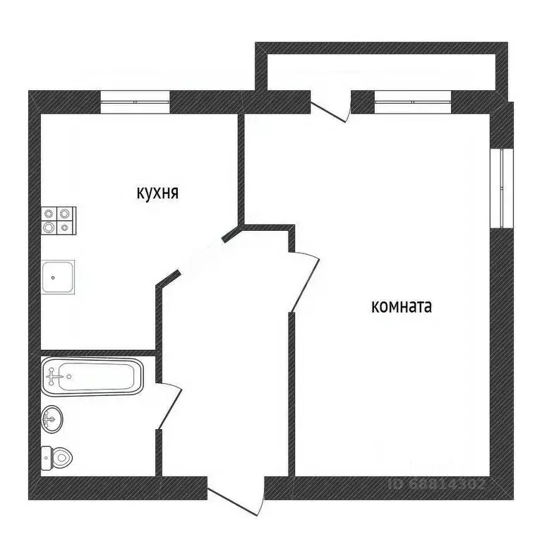 1-к кв. Ленинградская область, Кириши ул. Строителей, 2 (29.2 м) - Фото 1