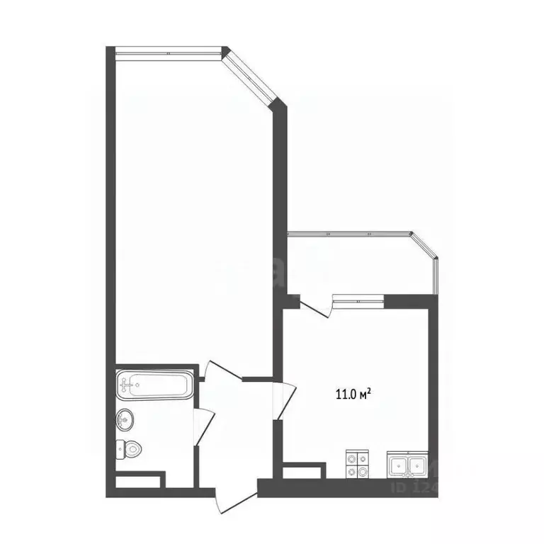 1-к кв. Краснодарский край, Анапа Рождественская ул., 55к2 (46.0 м) - Фото 2