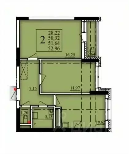 2-к кв. Башкортостан, Уфа Затон-Восточный жилрайон, Паруса жилой ... - Фото 1