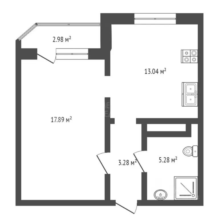 1-к кв. Тюменская область, Тюмень ул. Монтажников, 42 (40.0 м) - Фото 1