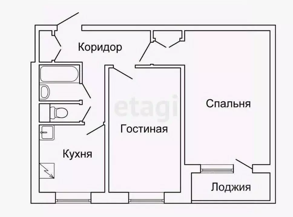 2-к кв. Тульская область, Тула Мясново мкр, проезд 6-й Полюсный, 21 ... - Фото 2