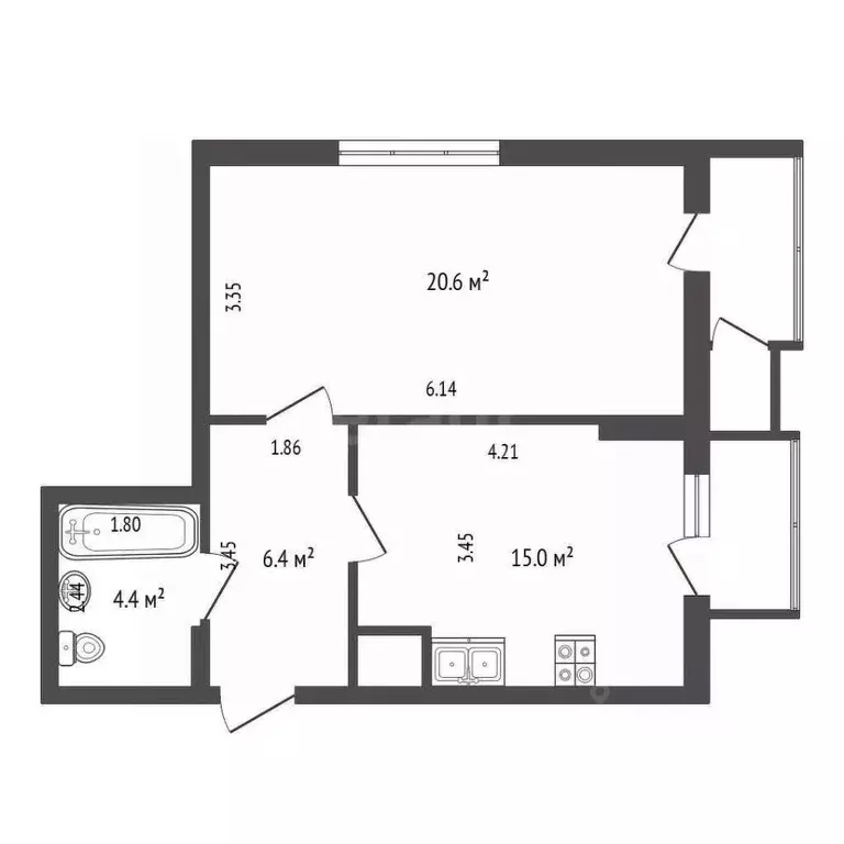 1-к кв. Вологодская область, Вологда Зеленый Город мкр, 4 (44.6 м) - Фото 1